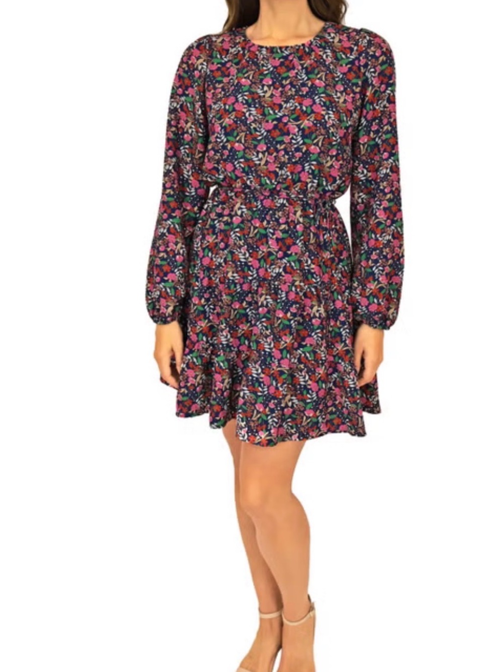 Draper James Women's Long Sleeve Tiered Dress